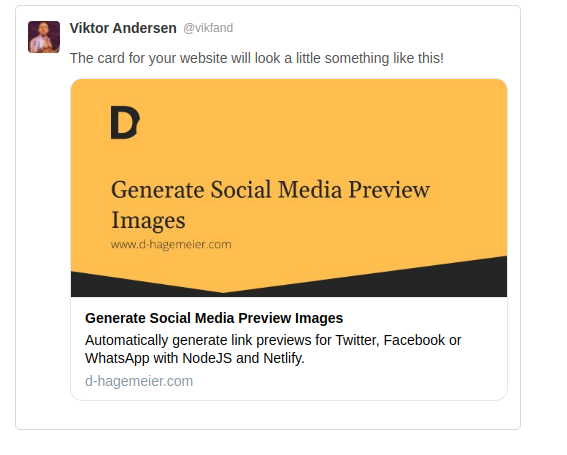 Social share preview image of an article on D Hagemeier's blog. The image contains only text and a logo and looks good.